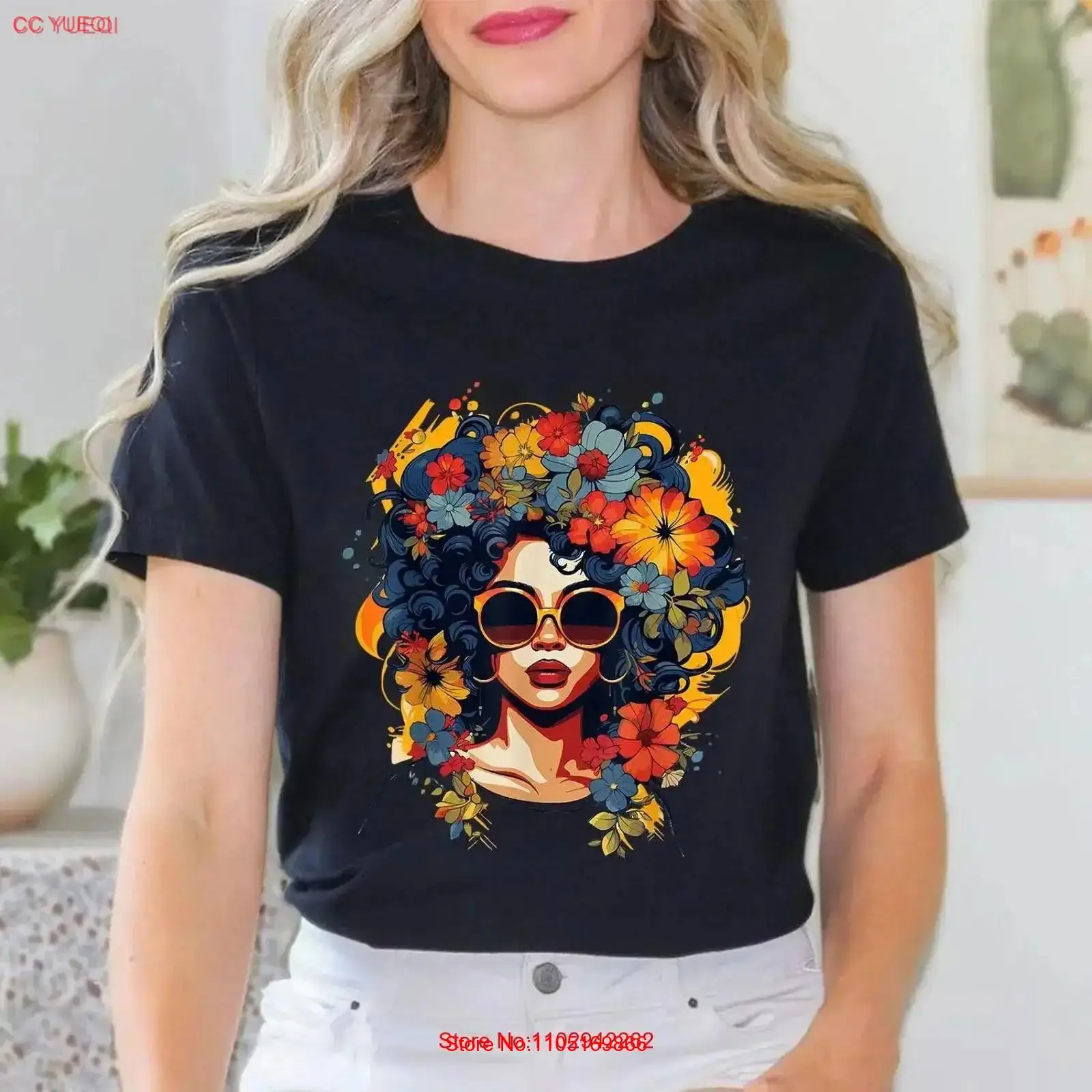 Women Fashion History - Zwarte geschiedenis T-shirts voor vrouwen Afro