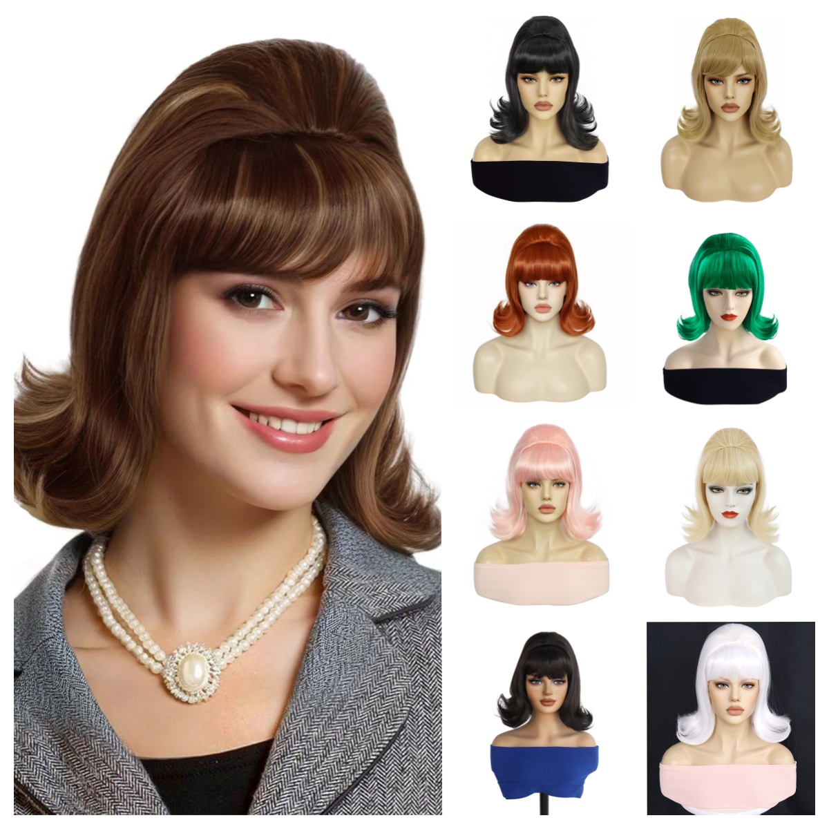 Women'S Fashion From The 80S - Synthetische vintage korte golvende pruik met