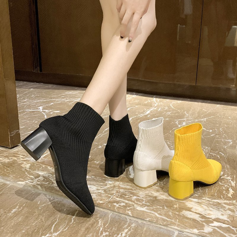 Women'S Fashion Socks - Witte slanke laarzen 2026 Nieuwe hoge