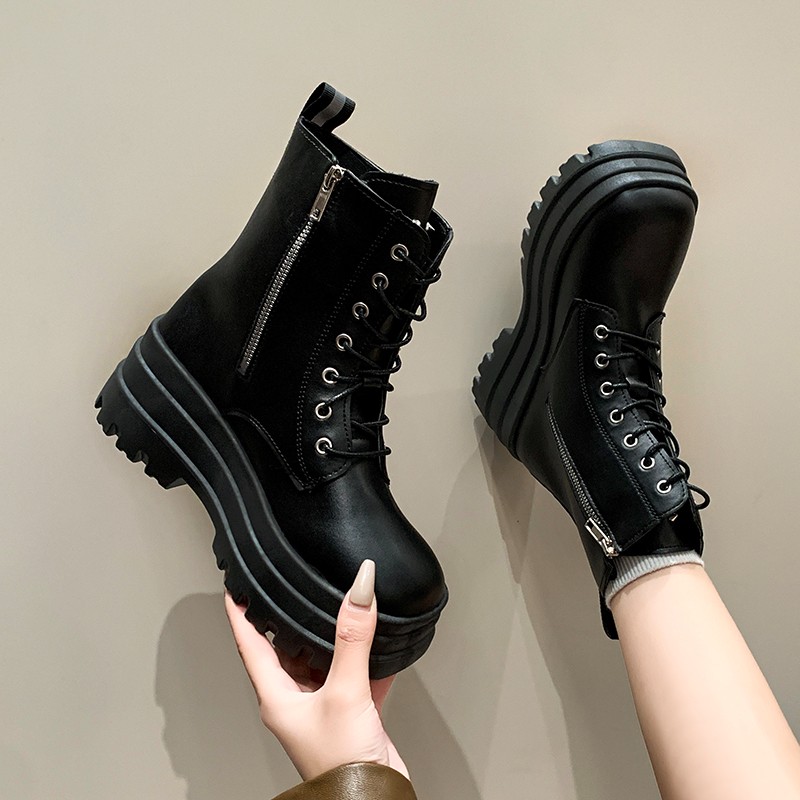 Women'S Fashion Socks - Herfst/Winter Nieuwe Platform Enkele Laarzen Met