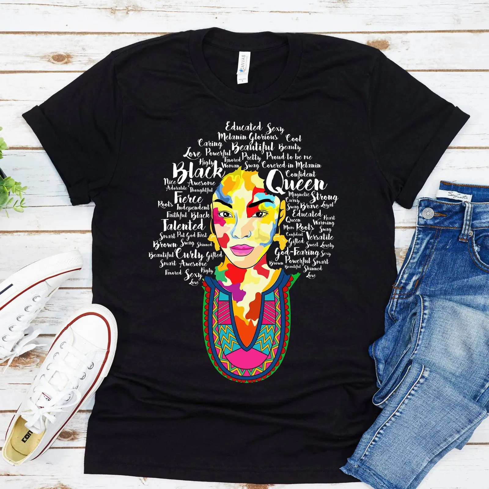 Women Fashion History - Zwarte Koningin T-shirt Geschiedenis Maand Afro-Amerikaanse