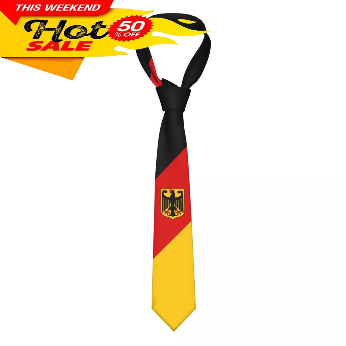 Women'S Fashion Business Casual - Duitsland Vlag Stropdas Embleem Stropdas Mannen