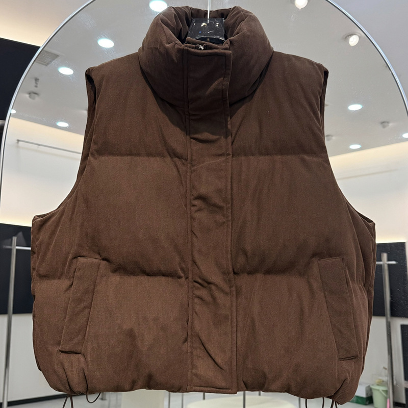 Puffer Vest Fashion Women - Dames Puffer Vest met Staande Kraag,