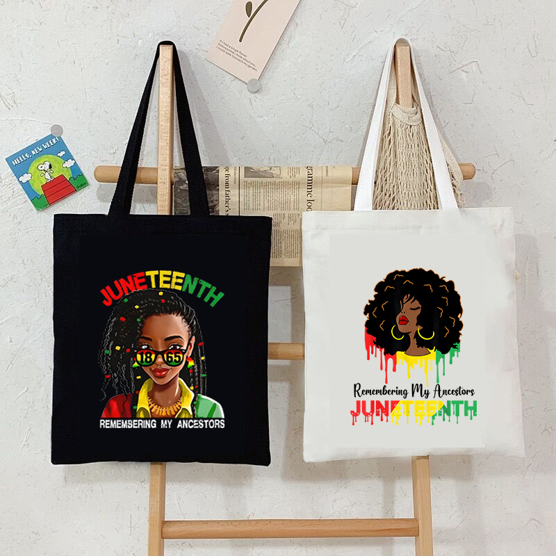 Women Fashion History - Juneteenth Black Girl Print Vrouwen Canvas