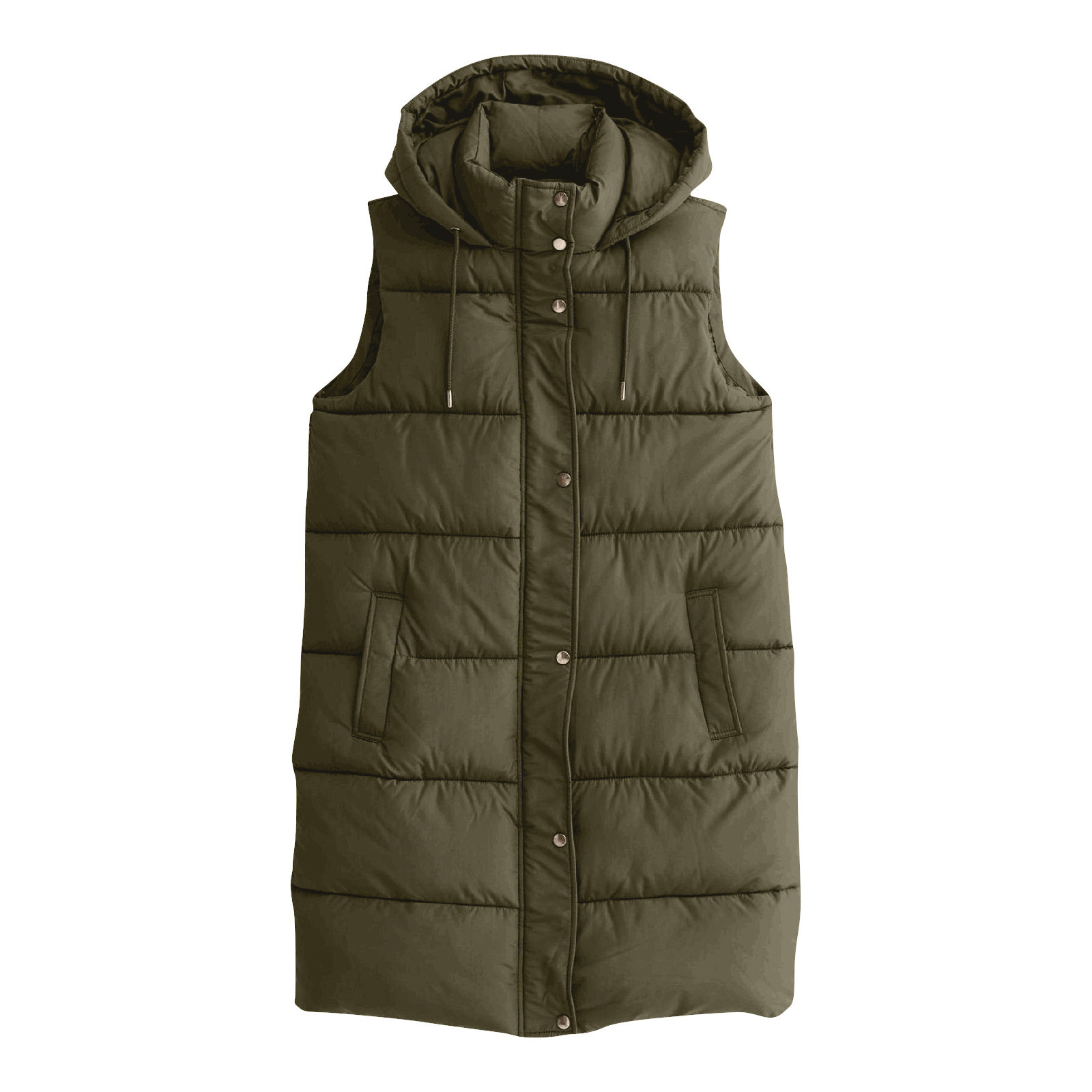 Puffer Vest Fashion Women - Dames Lange Vest Winterjas met Rits,