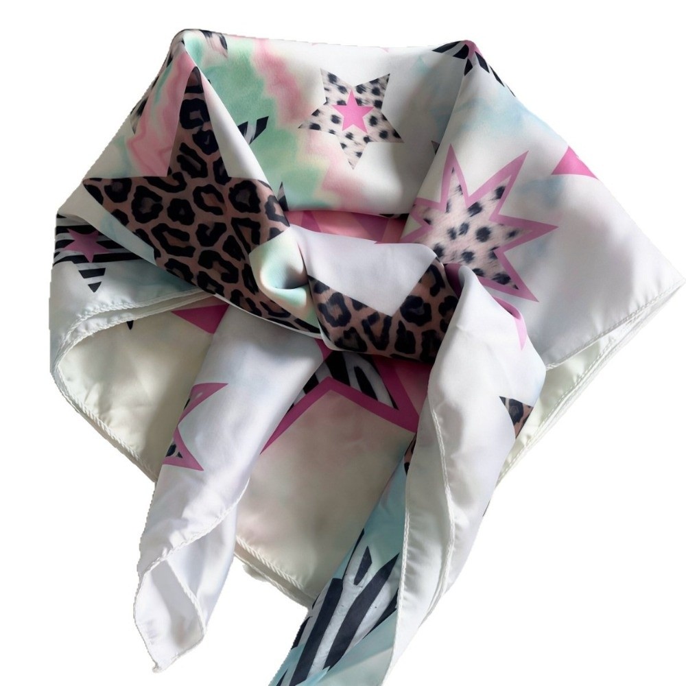 Women'S Fashion Edgy - Vintage vierkante sjaal met luipaard- en