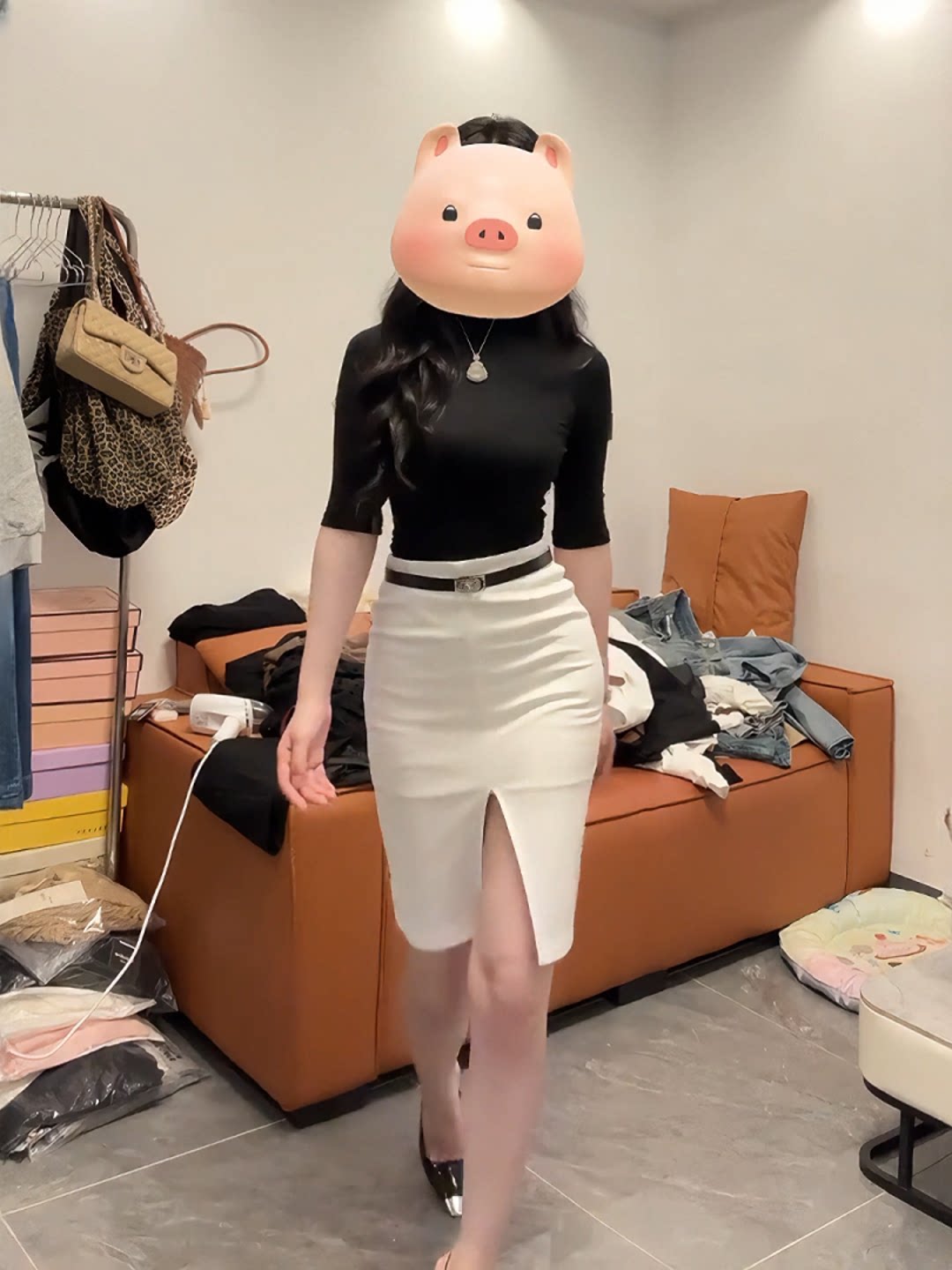 Women'S Fashion Business Casual - Elegante, asymmetrische rok met hoge taille