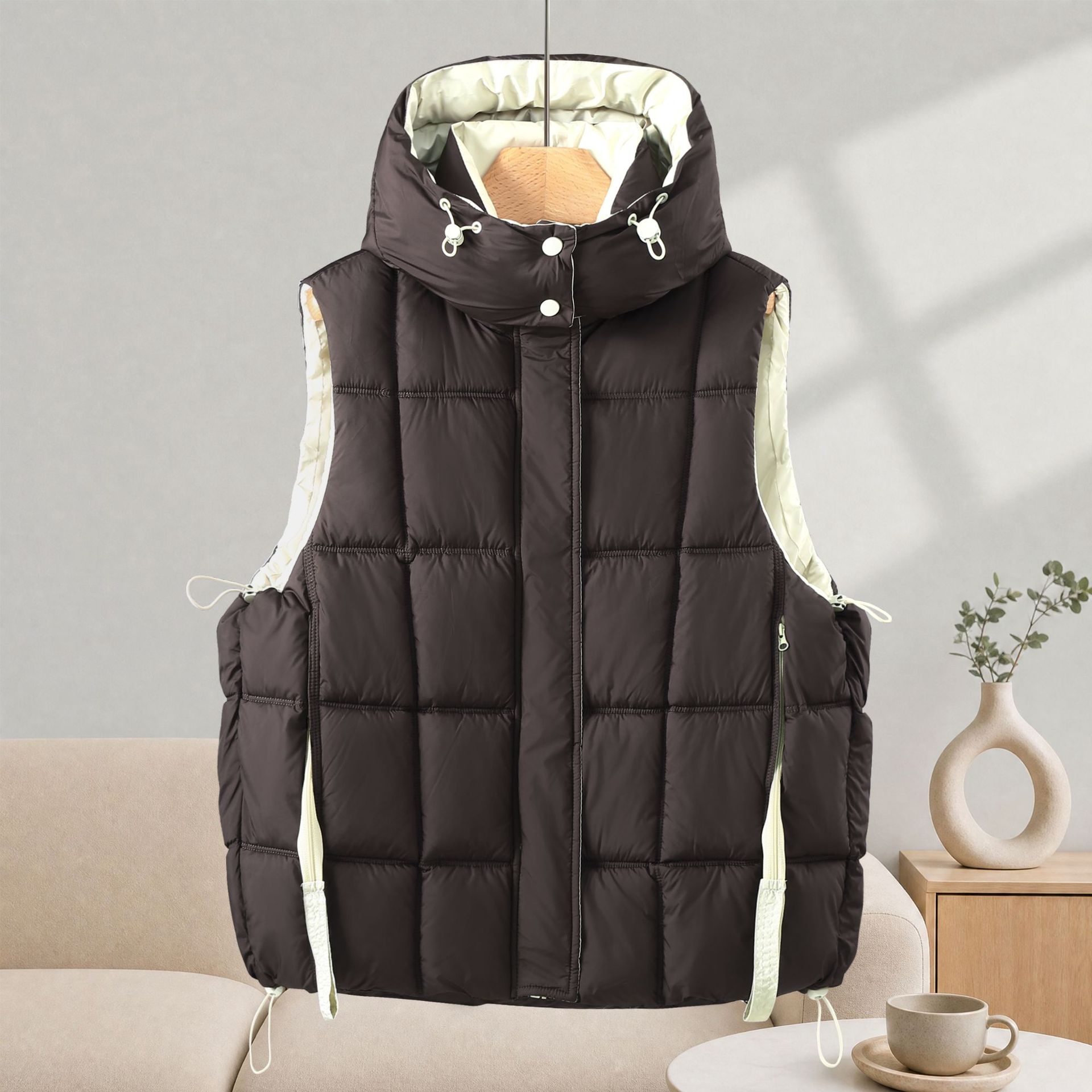 Puffer Vest Fashion Women - Koreaanse dames korte dons katoenen vestjas
