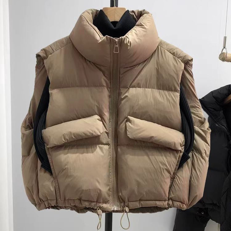 Puffer Vest Fashion Women - Herfst Pufferjas Losse Donsjas Trekkoord Dames