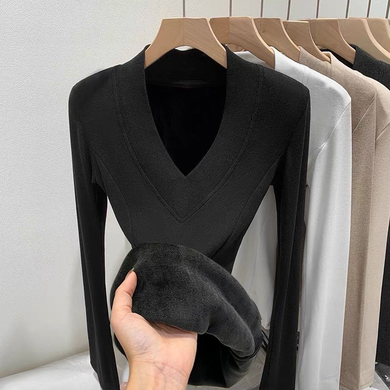 Plus Size Dames V-hals Fleece  - Women'S Fashion Tops recensie en prijs