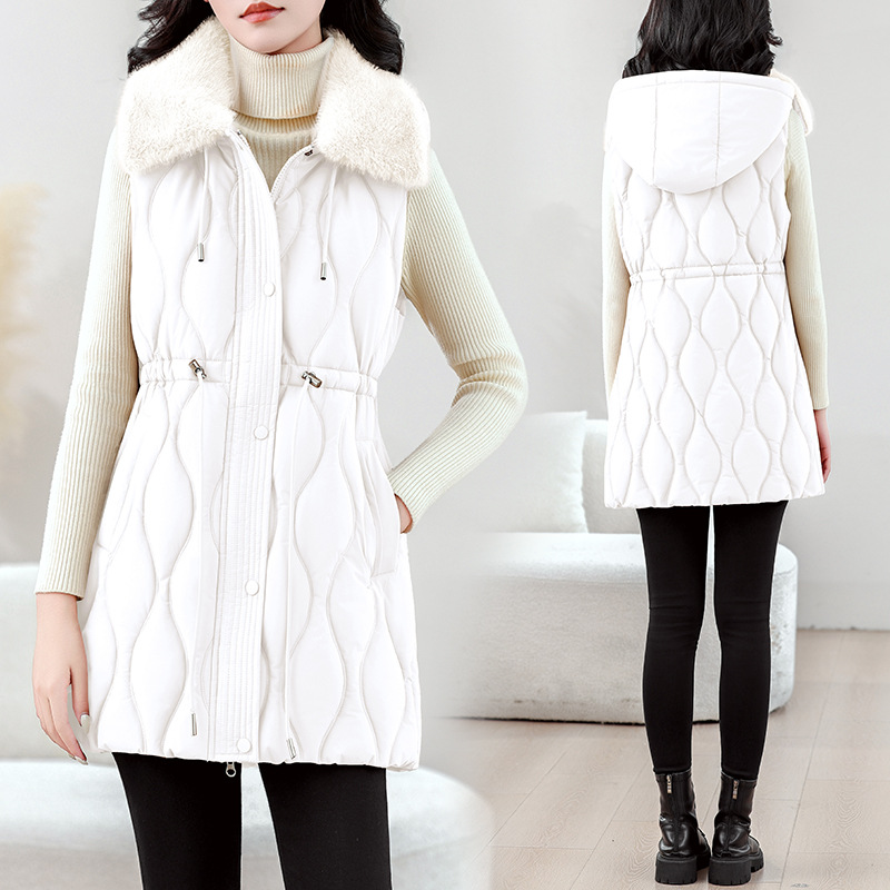 Dames Middellang Puffer Vest H - Puffer Vest Fashion Women recensie en prijs