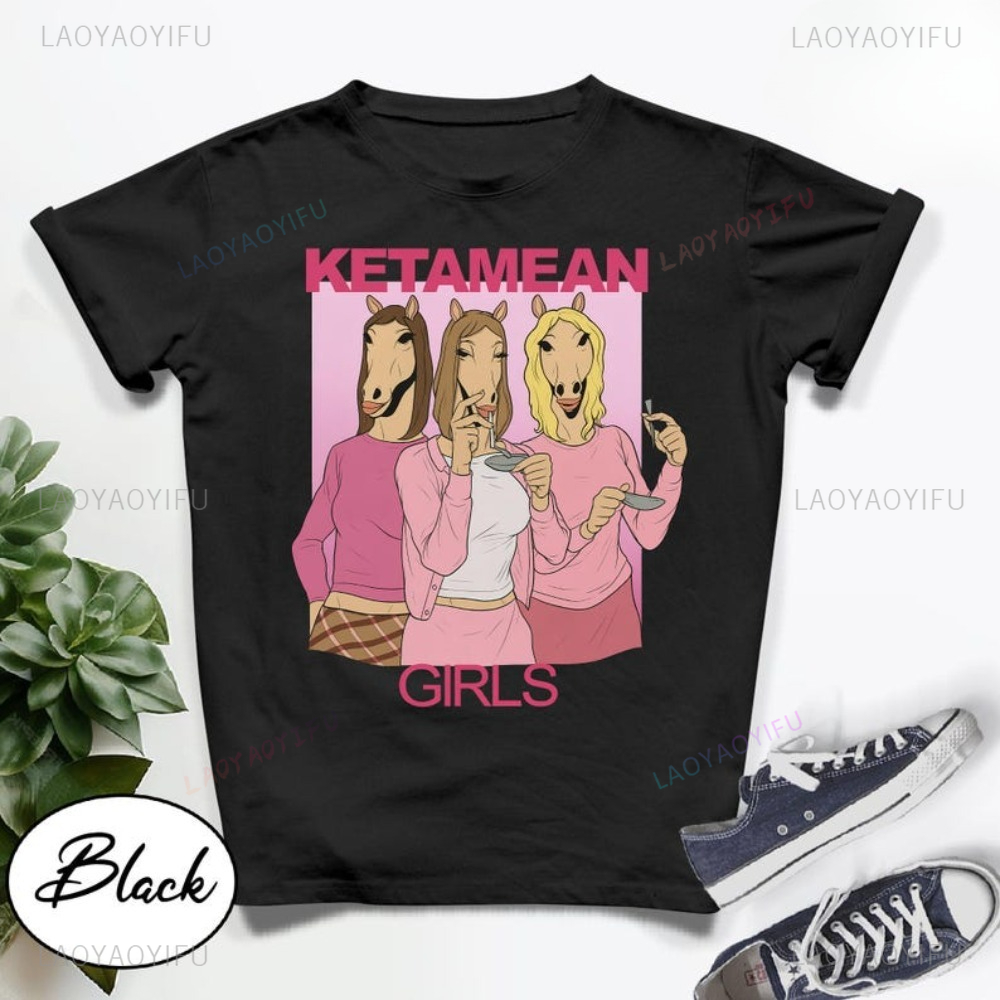 Ketamisch Grappig Paard Meisje - Women'S Fashion Graphic Tees recensie en prijs