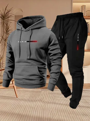 Unisex Paris Letter Print Hood - Women'S Fashion Paris recensie en prijs
