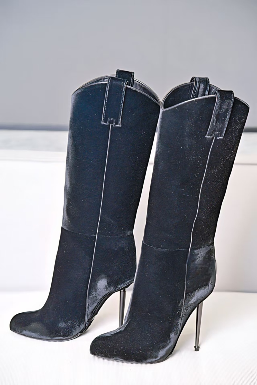 Mode Dames Zwart fluwelen knie - Women'S Fashion Edgy recensie en prijs