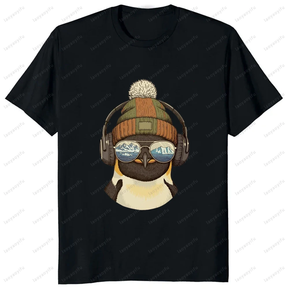 Grappige pinguïn-headset zonne - Women'S Fashion Graphic Tees recensie en prijs