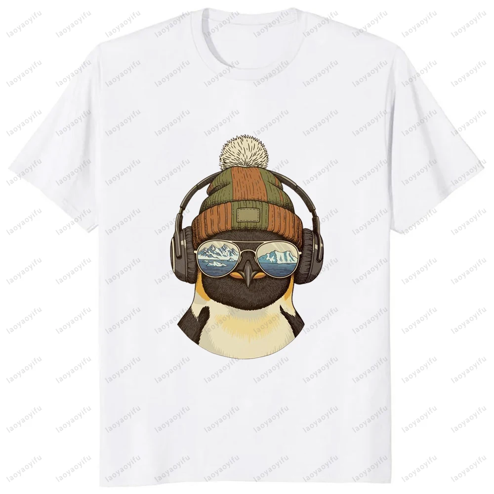 Grappige pinguïn-headset zonne - Women'S Fashion Graphic Tees recensie en prijs