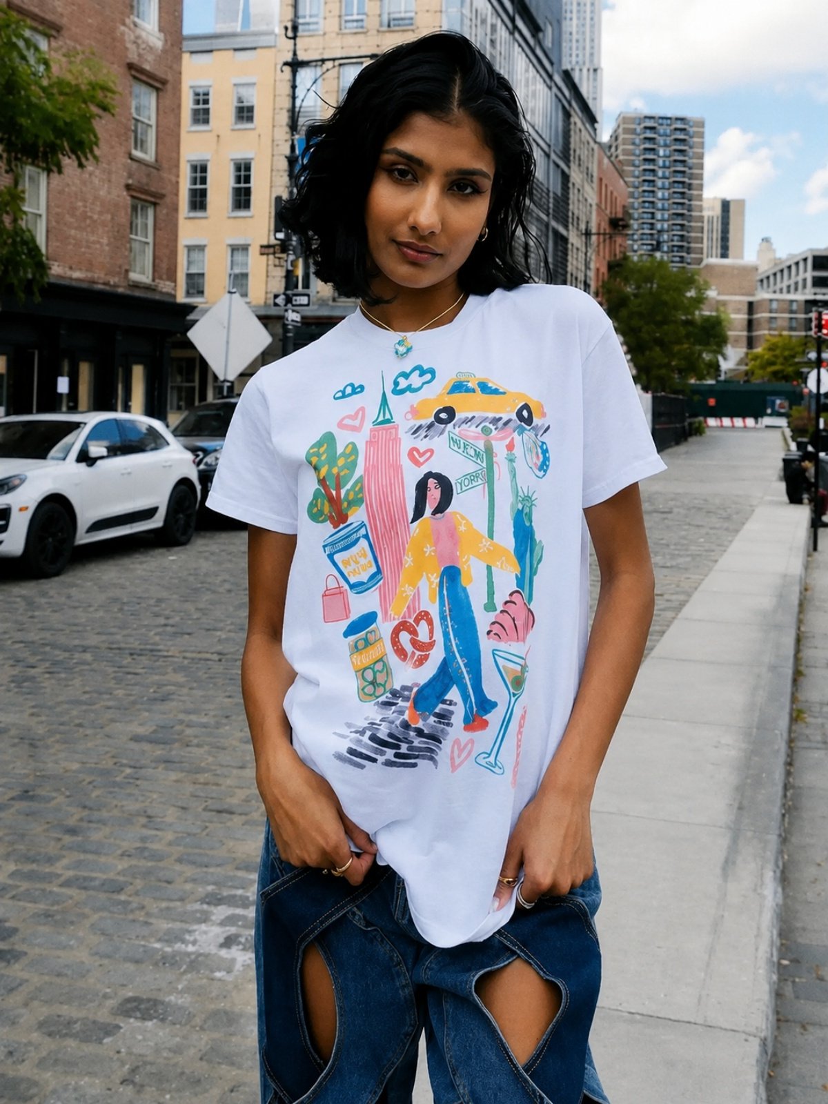 Y2K Design Handgetekende New Y - Women'S Fashion York recensie en prijs